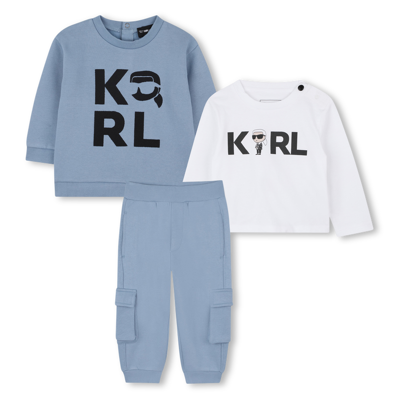 Sweatshirt, pants and t-shirt set KARL LAGERFELD KIDS 
                        BOY