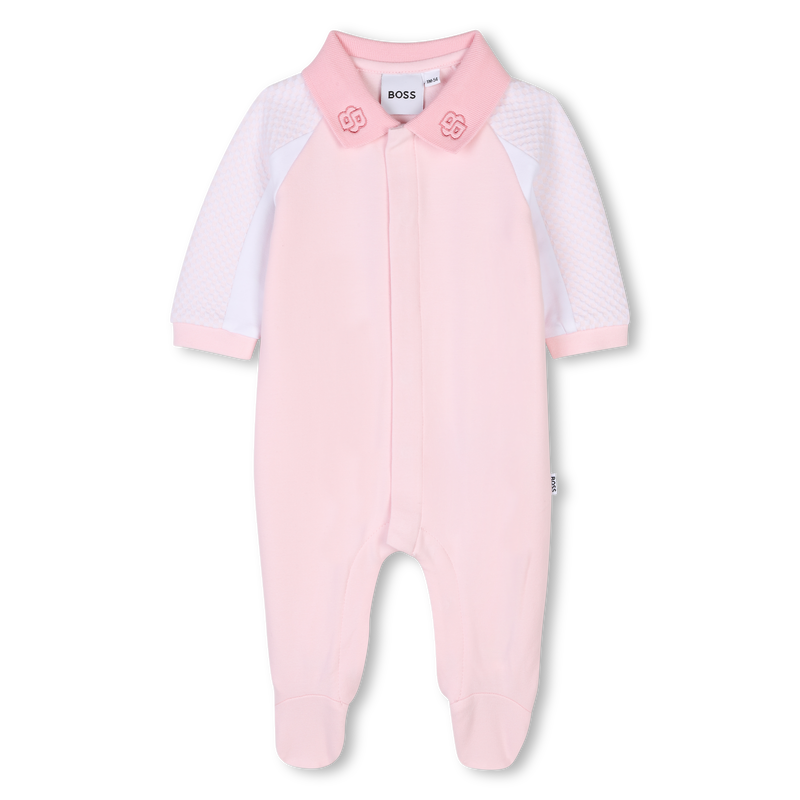 Polo-neck panelled pyjamas BOSS 
                        GIRL