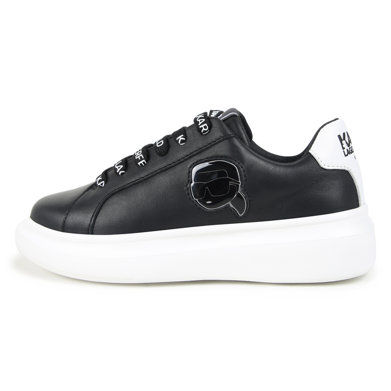 Low-Top Leather Sneakers KARL LAGERFELD KIDS 
                        BOY