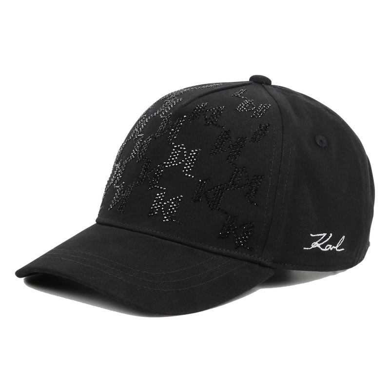 Sparkle cotton baseball cap KARL LAGERFELD KIDS 
                        GIRL