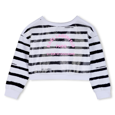 STRIPED SWEATSHIRT KARL LAGERFELD KIDS GIRL