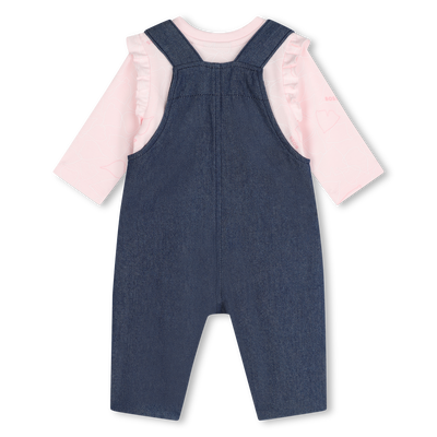 Cotton T-shirt and dungarees BOSS GIRL