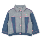 Denim jacket with prints BILLIEBLUSH 
                    GIRL