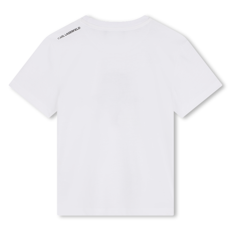 Short-sleeved cotton T-shirt KARL LAGERFELD KIDS 
                        BOY