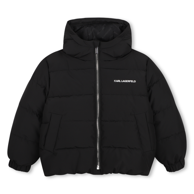 Hooded down jacket KARL LAGERFELD KIDS 
                        BOY
