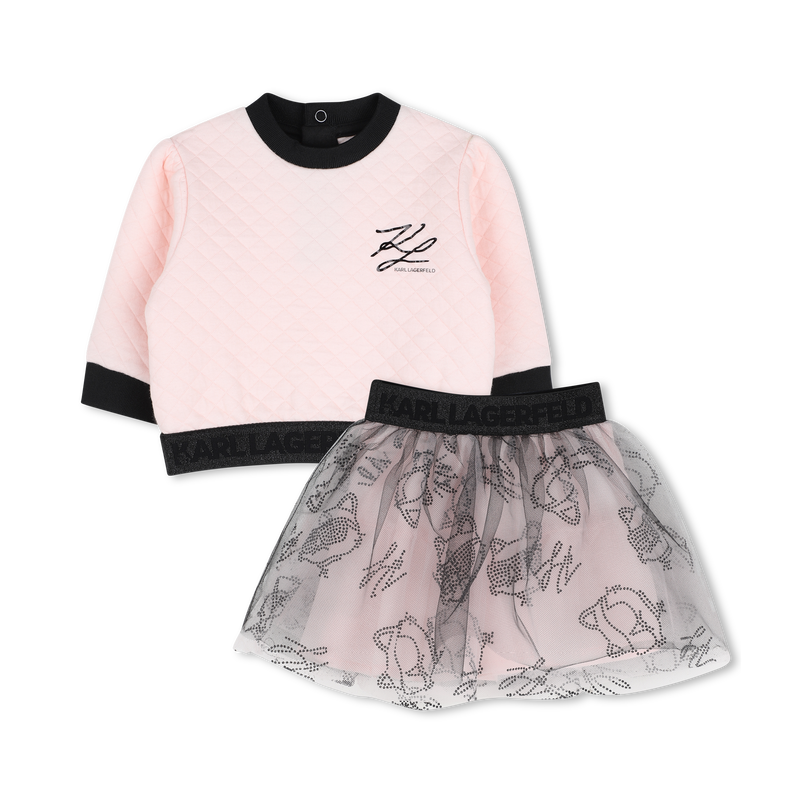 Sweatshirt and skirt set KARL LAGERFELD KIDS 
                        GIRL