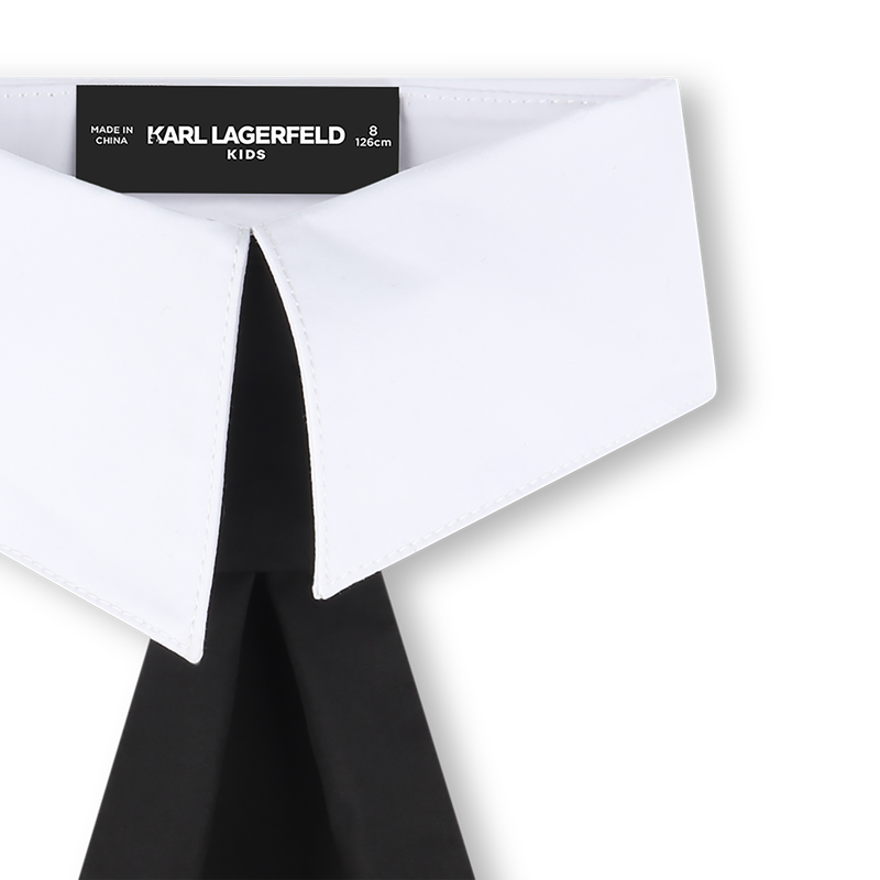 Cotton two-tone tie KARL LAGERFELD KIDS 
                        GIRL