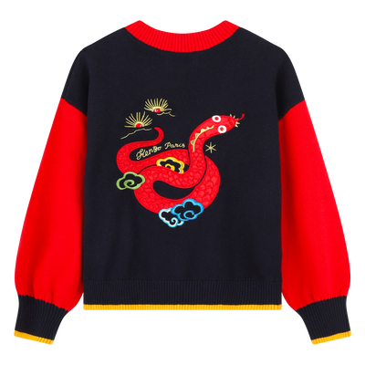 Knitted jumper with embroidery KENZO KIDS GIRL
