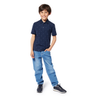 Wide-leg 5-pocket cotton jeans BOSS 
                    BOY