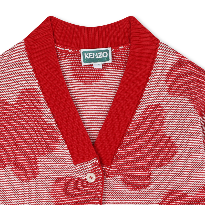 Buttoned flower cardigan KENZO KIDS 
                        GIRL