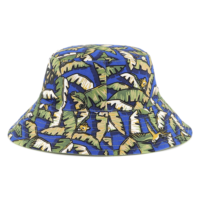 Reversible cotton bucket hat KENZO KIDS 
                        UNISEX