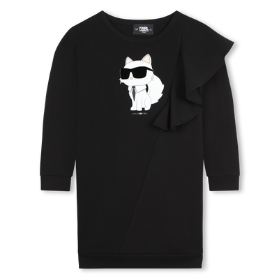 Straight frilled dress KARL LAGERFELD KIDS GIRL