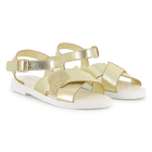 Cowhide leather sandals KARL LAGERFELD KIDS 
                    GIRL