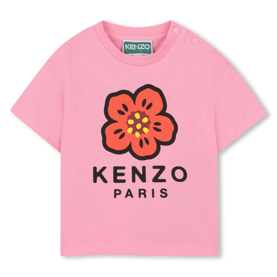 T-SHIRT WITH PRESS STUD ON THE SHOULDER KENZO KIDS GIRL
