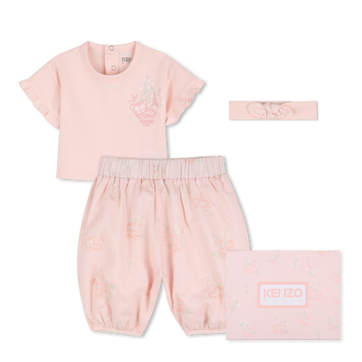 T-SHIRT, PAJAMA AND HEADBAND SET KENZO KIDS GIRL