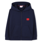 Zip-up hoodie, NAVY, hi-res