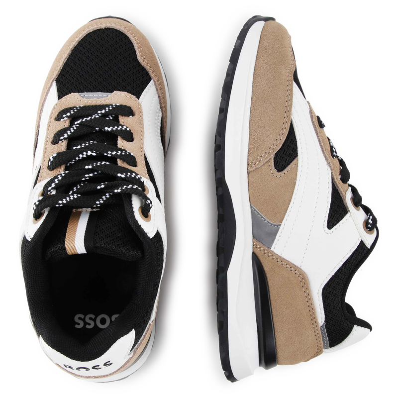 Lace-up leather trainers BOSS 
                        BOY