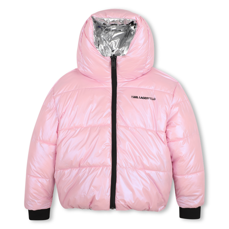 Reversible down jacket KARL LAGERFELD KIDS 
                        GIRL