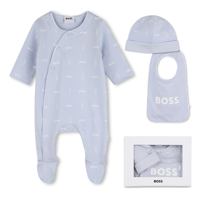 PAJAMA SET + BIB + BEANIE BOSS BOY