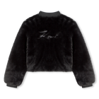 Fluffy polar fleece jacket KARL LAGERFELD KIDS 
                    GIRL