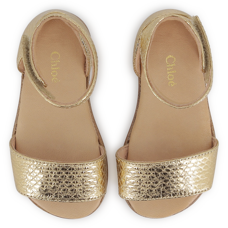 Leather sandals with straps CHLOE 
                        GIRL