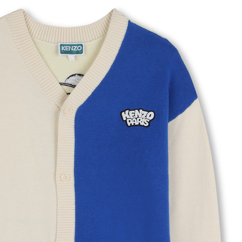 V-NECK KNITTED CARDIGAN KENZO KIDS 
                        BOY