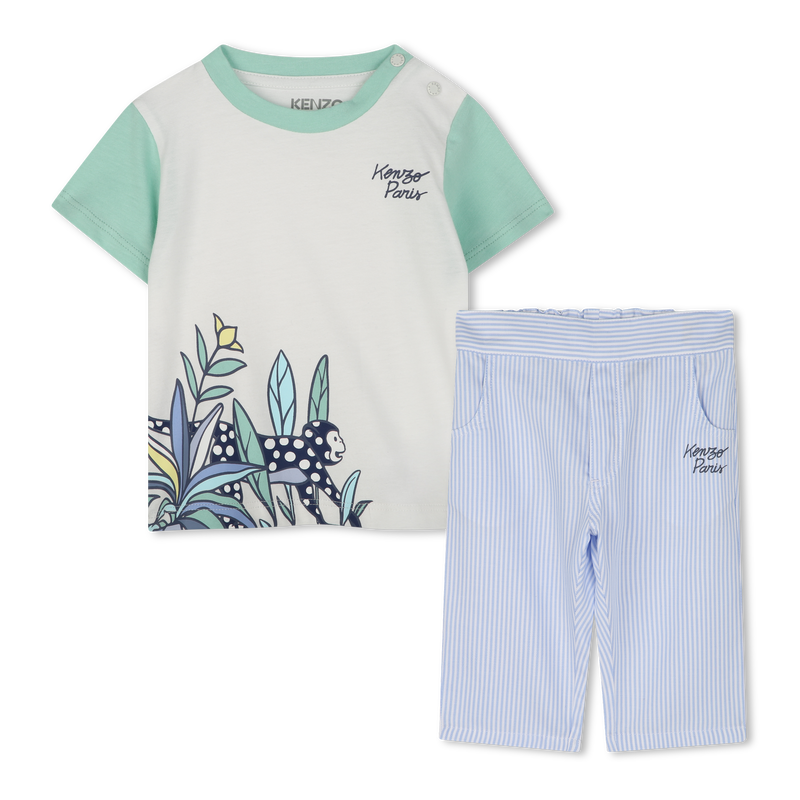 Cotton T-shirt and trousers KENZO KIDS 
                        BOY