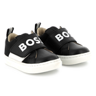 Leather hook-and-loop trainers BOSS 
                    BOY