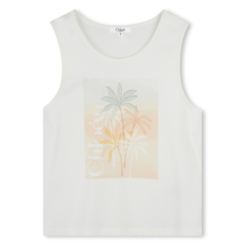 Palm tree print tank top CHLOE 
                        GIRL