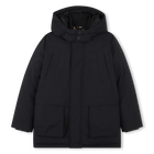 Long hooded parka, BLACK, hi-res