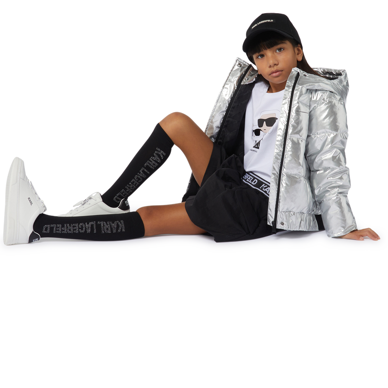 Leather lace-up trainers KARL LAGERFELD KIDS 
                        BOY