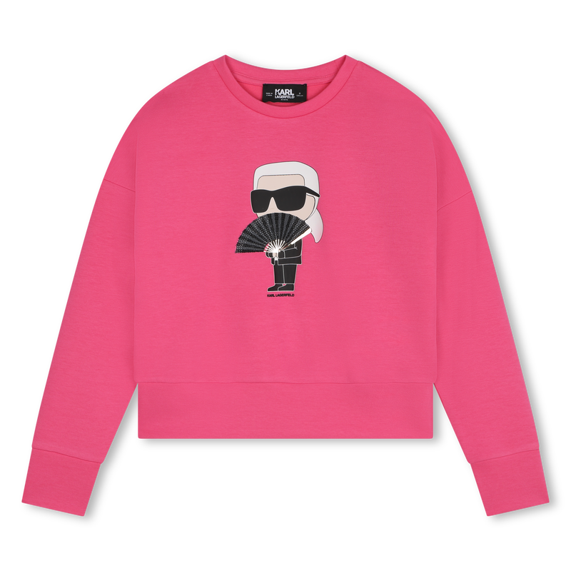 Sweatshirt with sparkly print KARL LAGERFELD KIDS 
                        GIRL