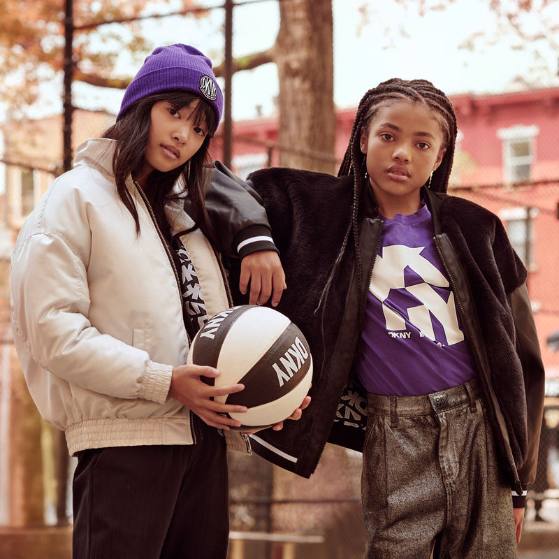 Zip-Up Satin-Finish Jacket DKNY 
                        GIRL