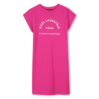 Novelty short-sleeved dress KARL LAGERFELD KIDS GIRL