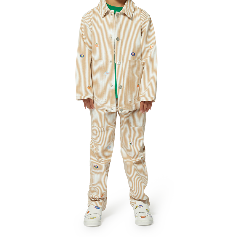 Striped cotton twill jacket KENZO KIDS 
                        UNISEX