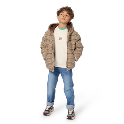 Plaid down jacket KIDS AROUND BOY