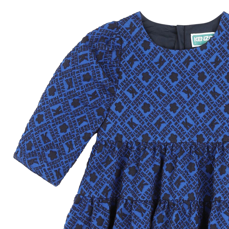 Gathered Printed Dress KENZO KIDS 
                        GIRL