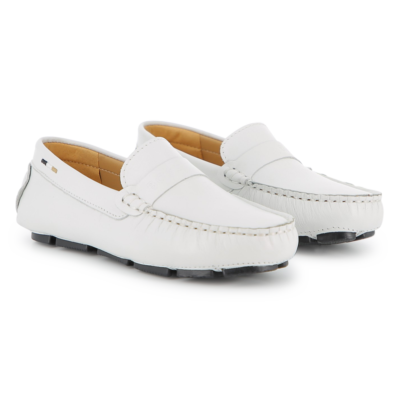 COWHIDE LEATHER LOAFERS BOSS 
                        BOY