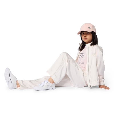SATIN JOGGING TROUSERS KARL LAGERFELD KIDS GIRL