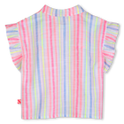 Striped shirt with ruffled sleeves BILLIEBLUSH 
                    GIRL
