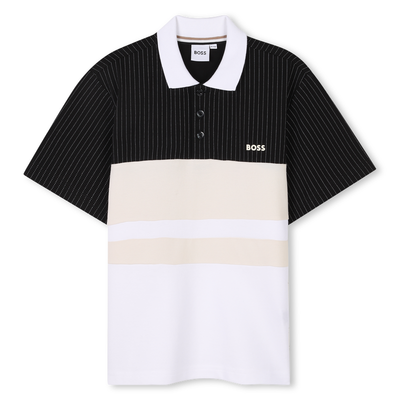 Contrasting-panel polo shirt BOSS 
                        BOY