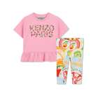 Cotton T-shirt and leggings KENZO KIDS 
                    GIRL