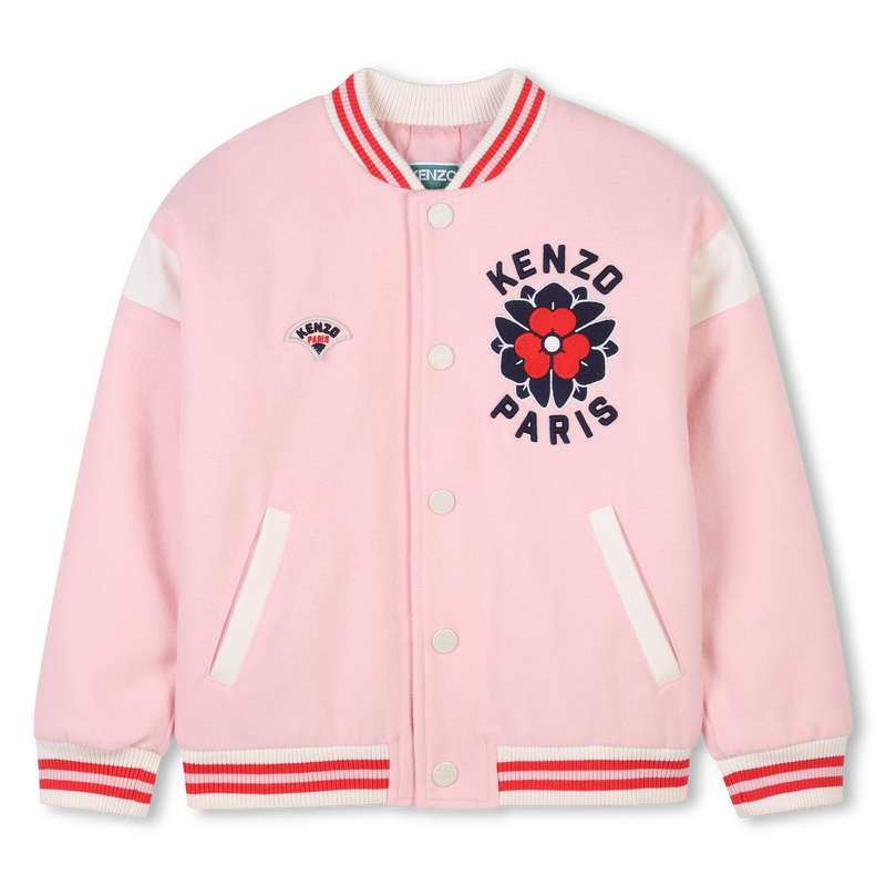 Embroidered woollen jacket KENZO KIDS 
                        GIRL
