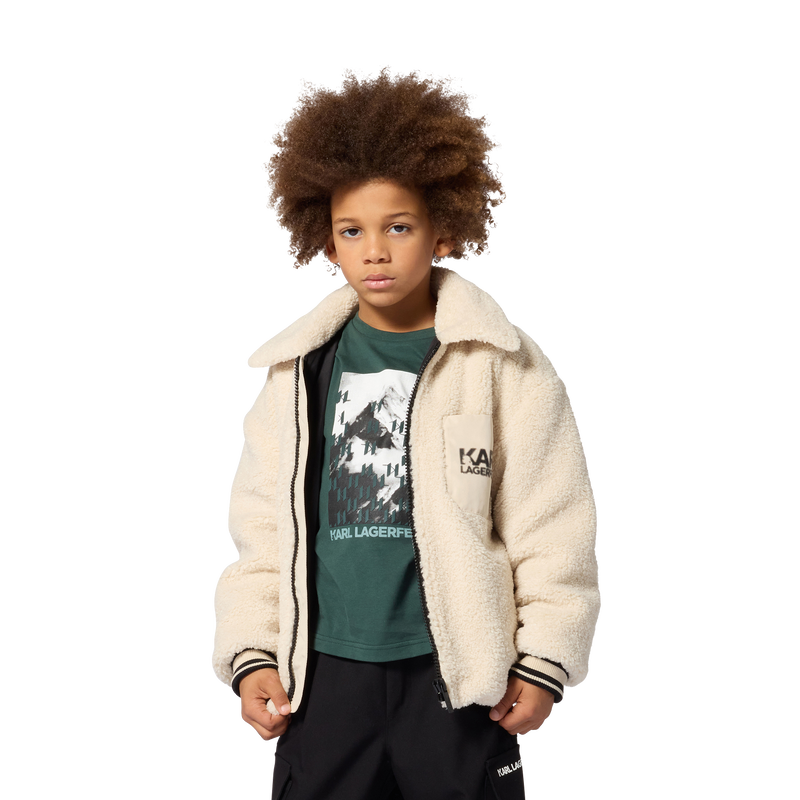 Sherpa jacket KARL LAGERFELD KIDS 
                        BOY