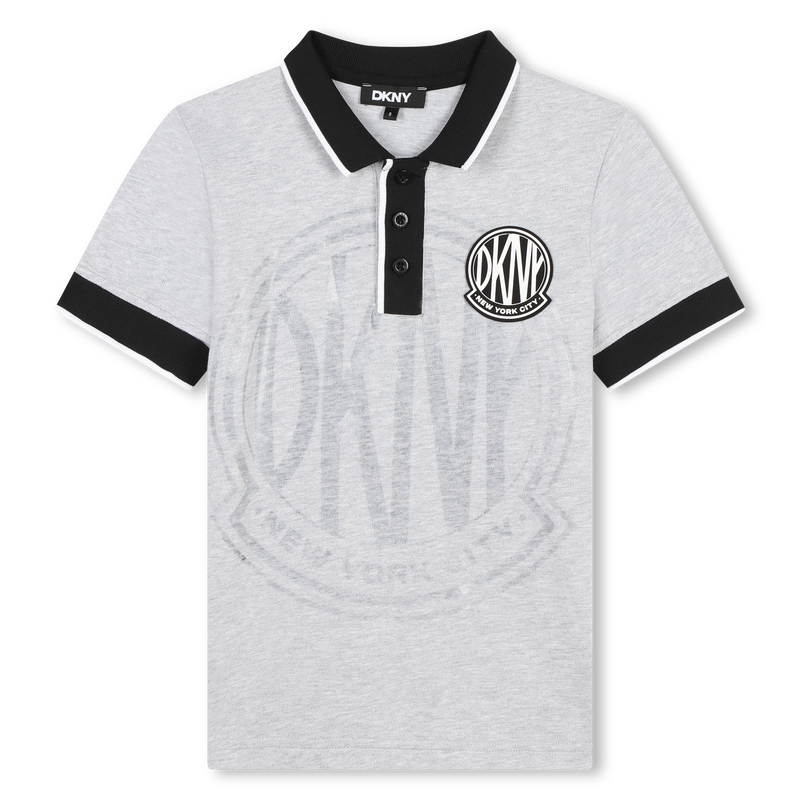 Short-Sleeved Piqué Polo Shirt DKNY 
                        BOY