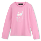 Long sleeve t-shirt KARL LAGERFELD KIDS 
                    GIRL