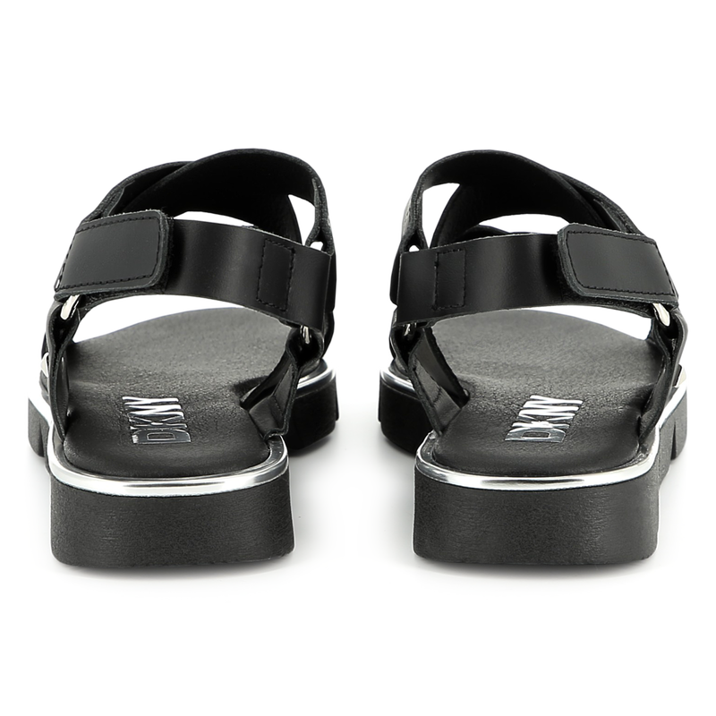 Leather hook-and-loop sandals DKNY 
                        GIRL