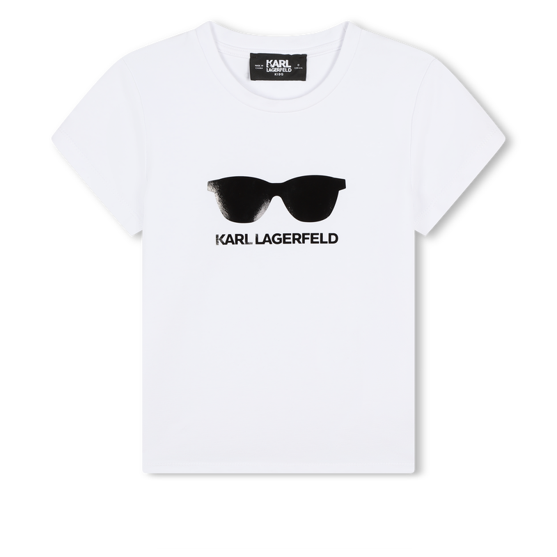 T-shirt with sunglass print KARL LAGERFELD KIDS 
                        GIRL