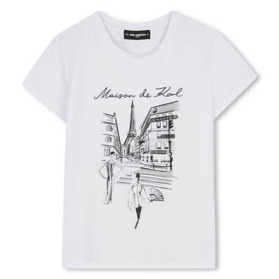 Short-sleeved T-shirt KARL LAGERFELD KIDS GIRL