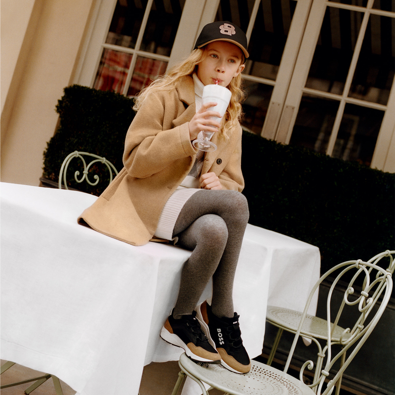 Elasticated Lace-Up Sneakers BOSS 
                        BOY